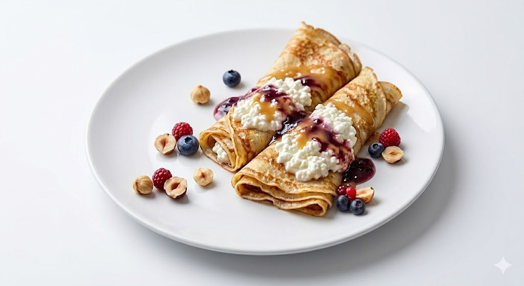 Crepe with cottage cheese