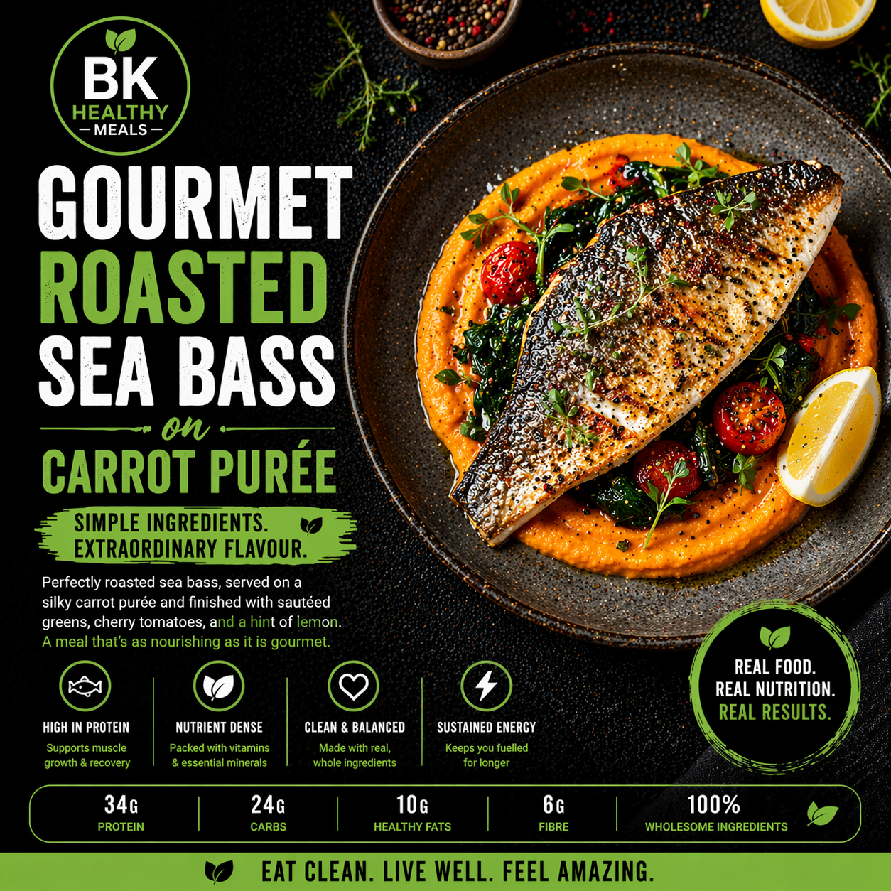 Gourmet Roasted Sea Bass